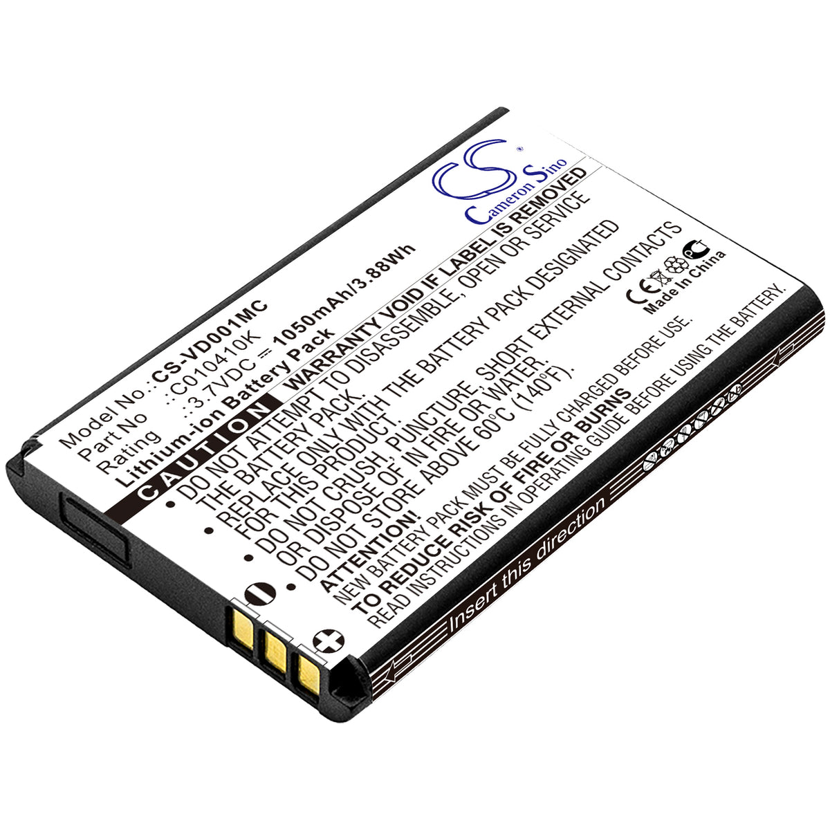 Replacement Battery for BlueWalker | Spare | PowerWalker | Oregon | Contour | Aiptek | VholdR mini Media Center – Camera – 1050mAh / 3.7V