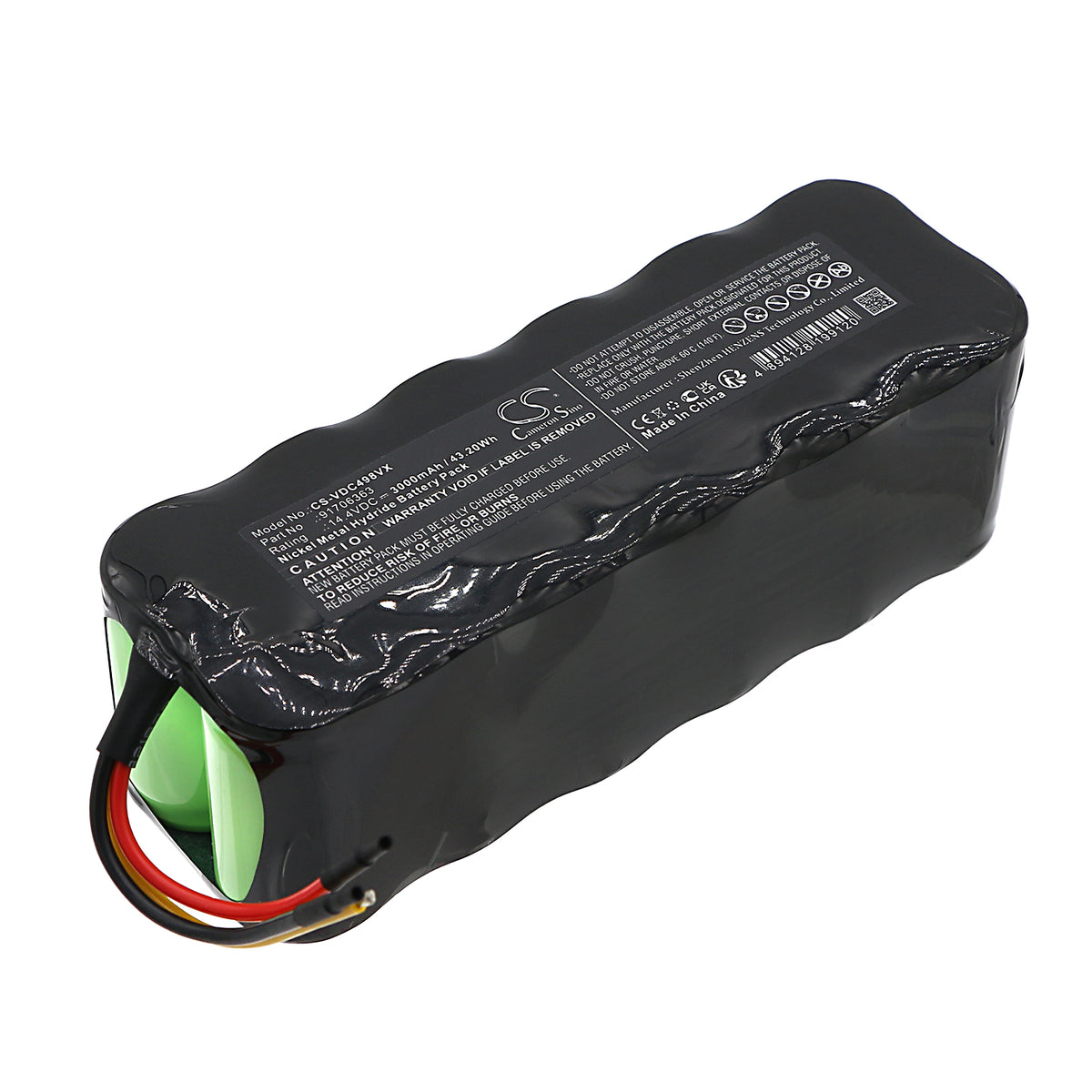 Replacement Battery for Vileda M-H498 – Vacuum – 3000mAh / 14.4V