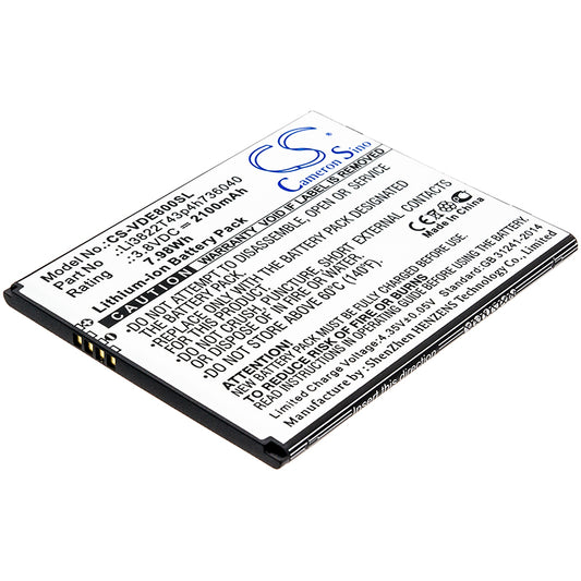 Replacement Battery for Vodafone | ZTE Smart E8 – Mobile, SmartPhone – 2100mAh / 3.8V - image 1