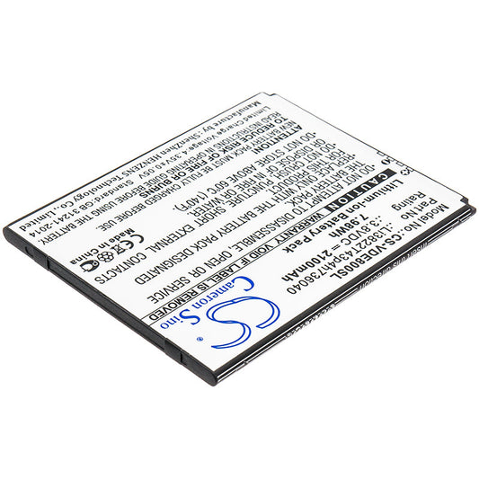 Replacement Battery for Vodafone  Smart E8 – Mobile, SmartPhone – 2100mAh / 7.98Wh / 3.8V