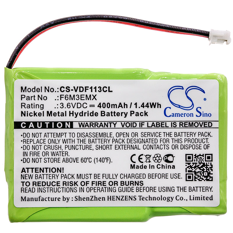 Replacement Battery for AT&T | Agfeo | Vodafone | Goldstar | Sagem | BT | Cobra | Gte | Sanyo 600 – Cordless Phone – 400mAh / 3.6V