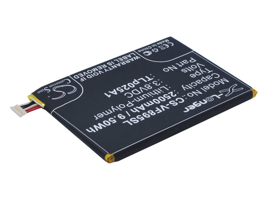 Replacement Battery for Alcatel  One Touch POP 2 5.0 – Mobile, SmartPhone – 2500mAh / 9.50Wh / 3.8V
