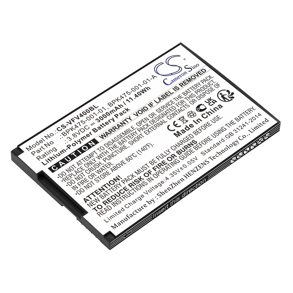 Replacement Battery for VeriFone | Adyen M435-003-04-NAA-S – Payment Terminal – 3000mAh / 3.8V