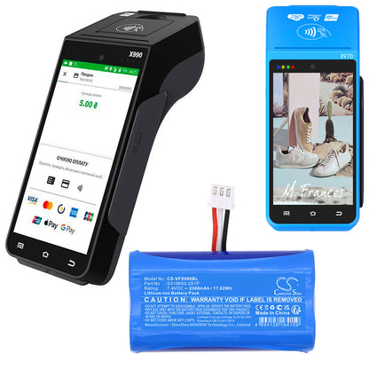 Replacement Battery for VeriFone X970 – Payment Terminal – 2300mAh / 7.4V