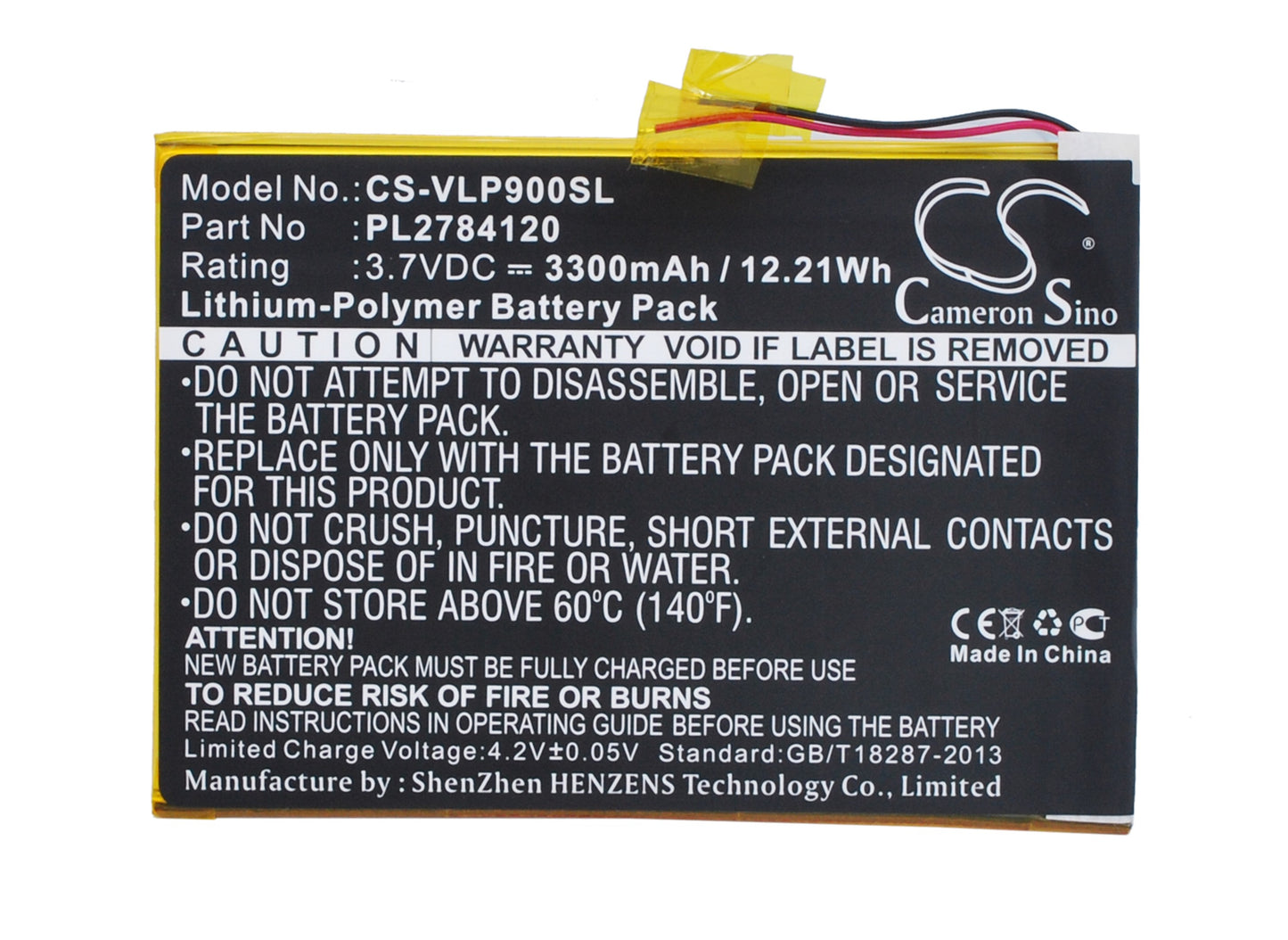 Replacement Battery for Visual Land Prestige Elite 9Q 9" – Tablet – 3300mAh / 3.7V - image 5