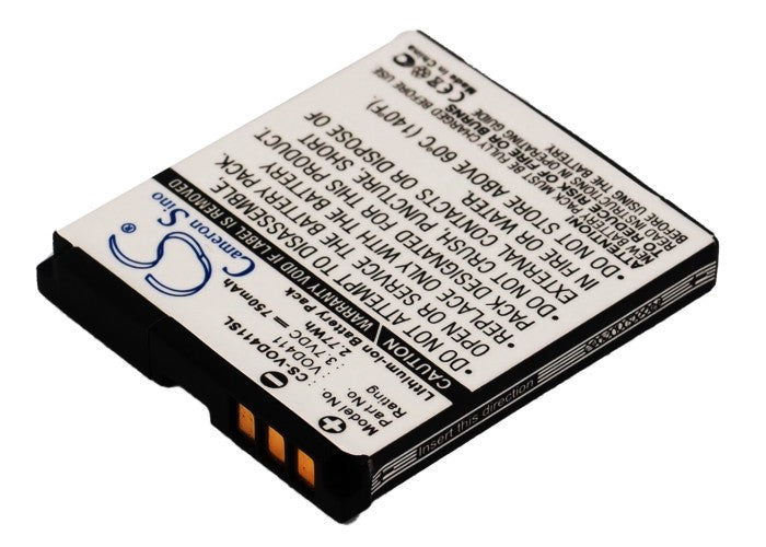 Replacement Battery for Vodafone  411 – Mobile, SmartPhone – 750mAh / 3.7V