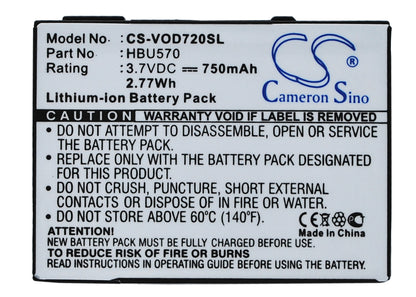 Replacement Battery for Vodafone 720 – Mobile, SmartPhone – 750mAh / 3.7V - image 5