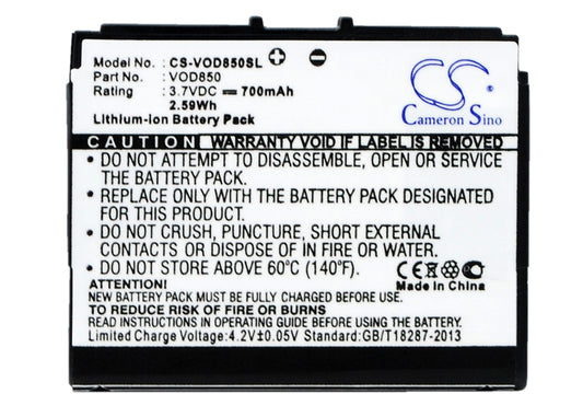 Replacement Battery for Vodafone 850 – Mobile, SmartPhone – 700mAh / 3.7V - image 1
