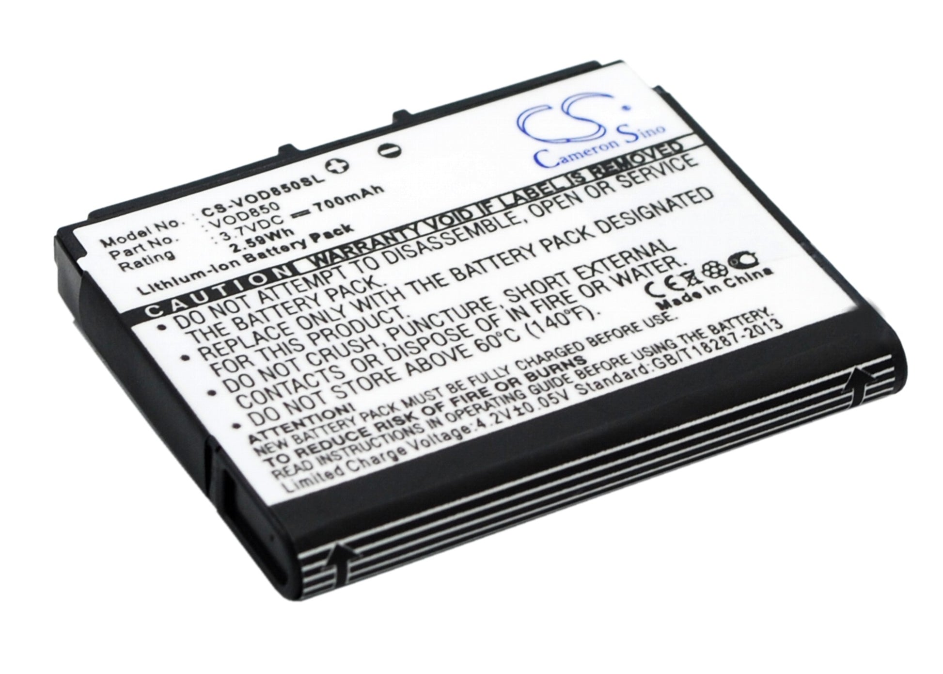 Replacement Battery for Vodafone 850 – Mobile, SmartPhone – 700mAh / 3.7V - image 2