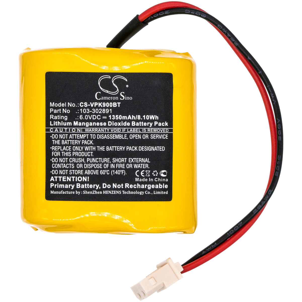 Replacement Battery for Visonic Next CAM – Home Security Camera – 1350mAh / 6V