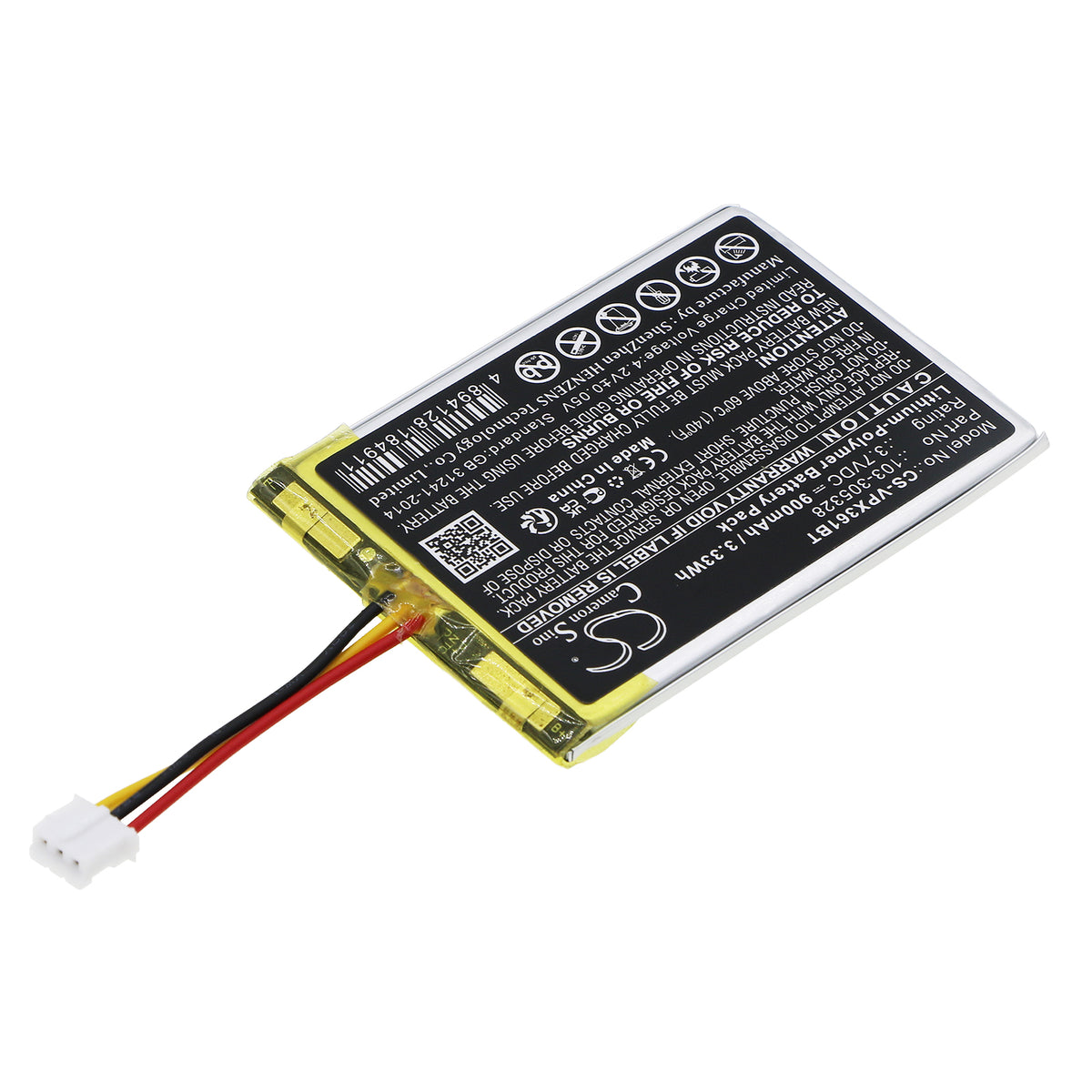Replacement Battery for Visonic PowerMaster 360 – Smart Home – 900mAh / 3.7V