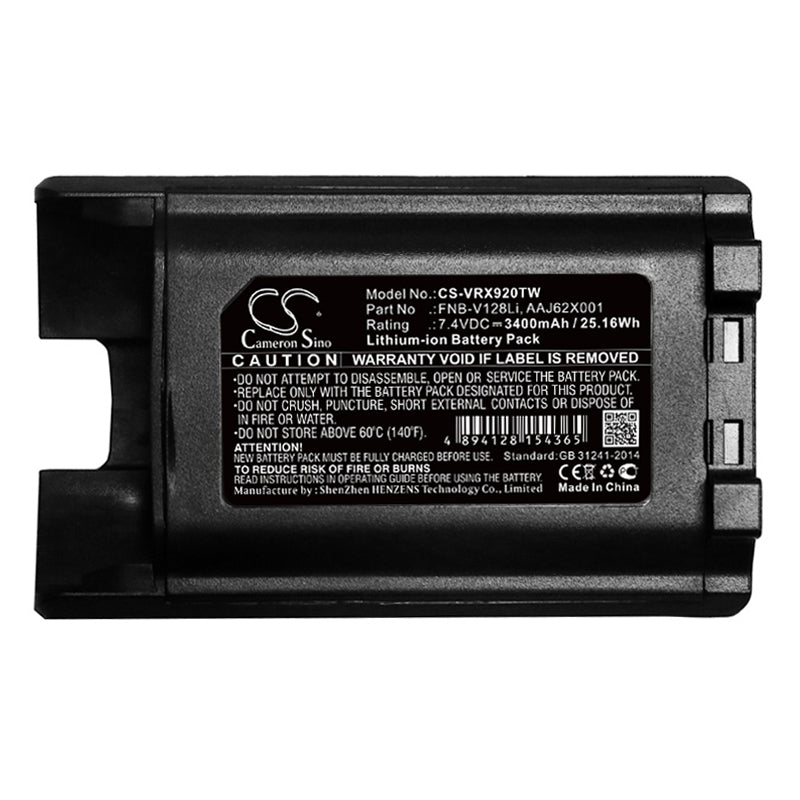 Replacement Battery for Vertex  VX-820 – Two-Way Radio – 3400mAh / 25.16Wh / 7.4V