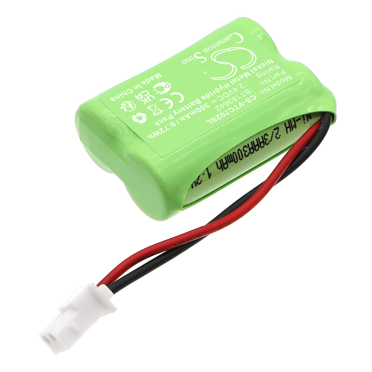Replacement Battery for V Tech | Snom tion VCS702 Wireless Mic – Cordless Phone – 300mAh / 2.4V