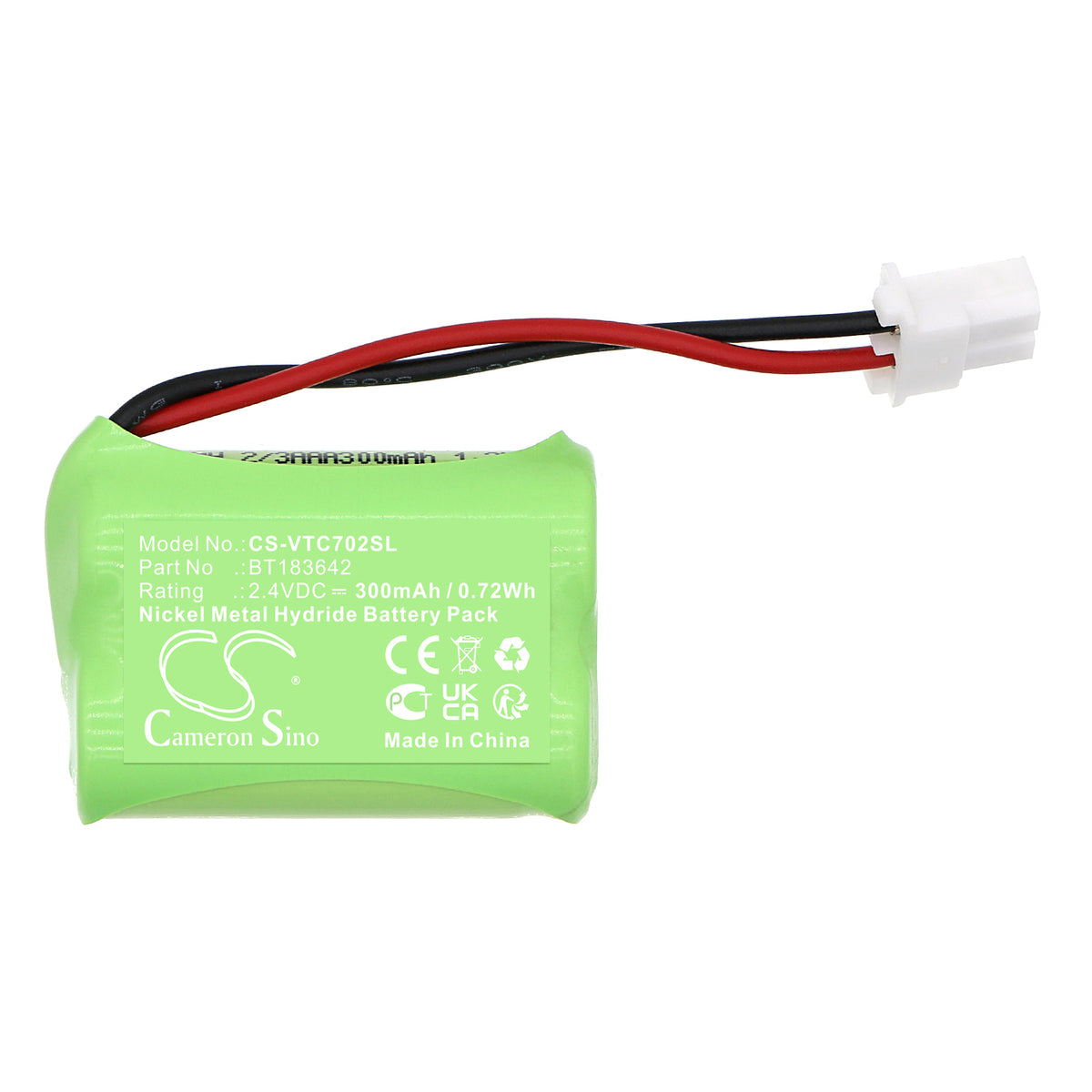 Replacement Battery for V Tech | Snom tion VCS702 Wireless Mic – Cordless Phone – 300mAh / 2.4V