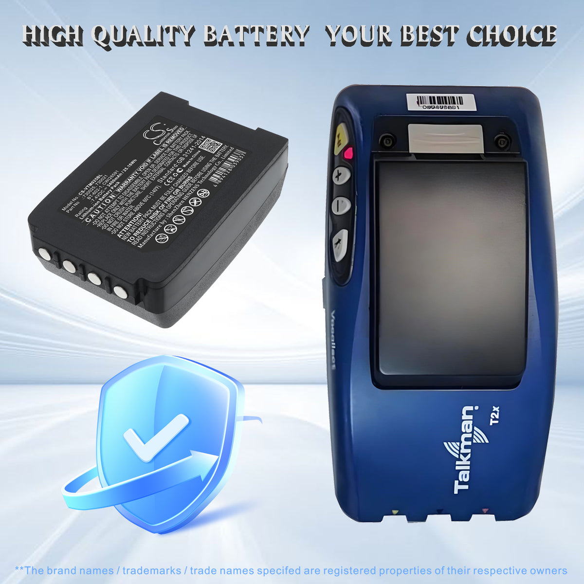 Replacement Battery for Vocollect Talkman T2 – Barcode Scanner – 3400mAh / 7.4V