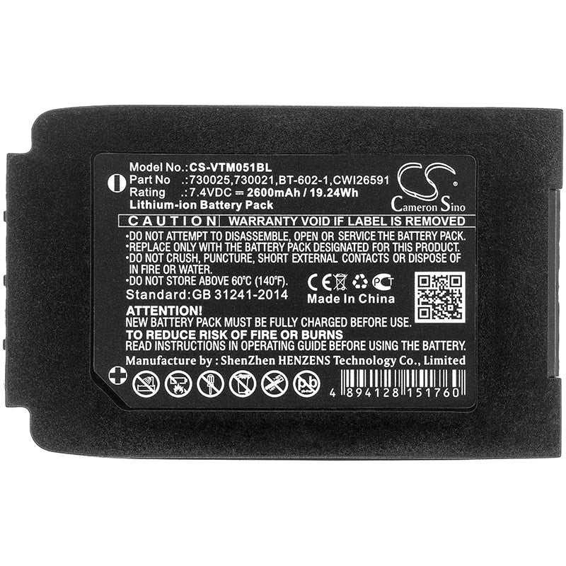 Replacement Battery for Vocollect Talkman T2 – Barcode Scanner – 2600mAh / 7.4V - image 3