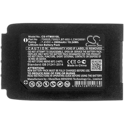 Replacement Battery for Vocollect Talkman T2 – Barcode Scanner – 2600mAh / 7.4V - image 3