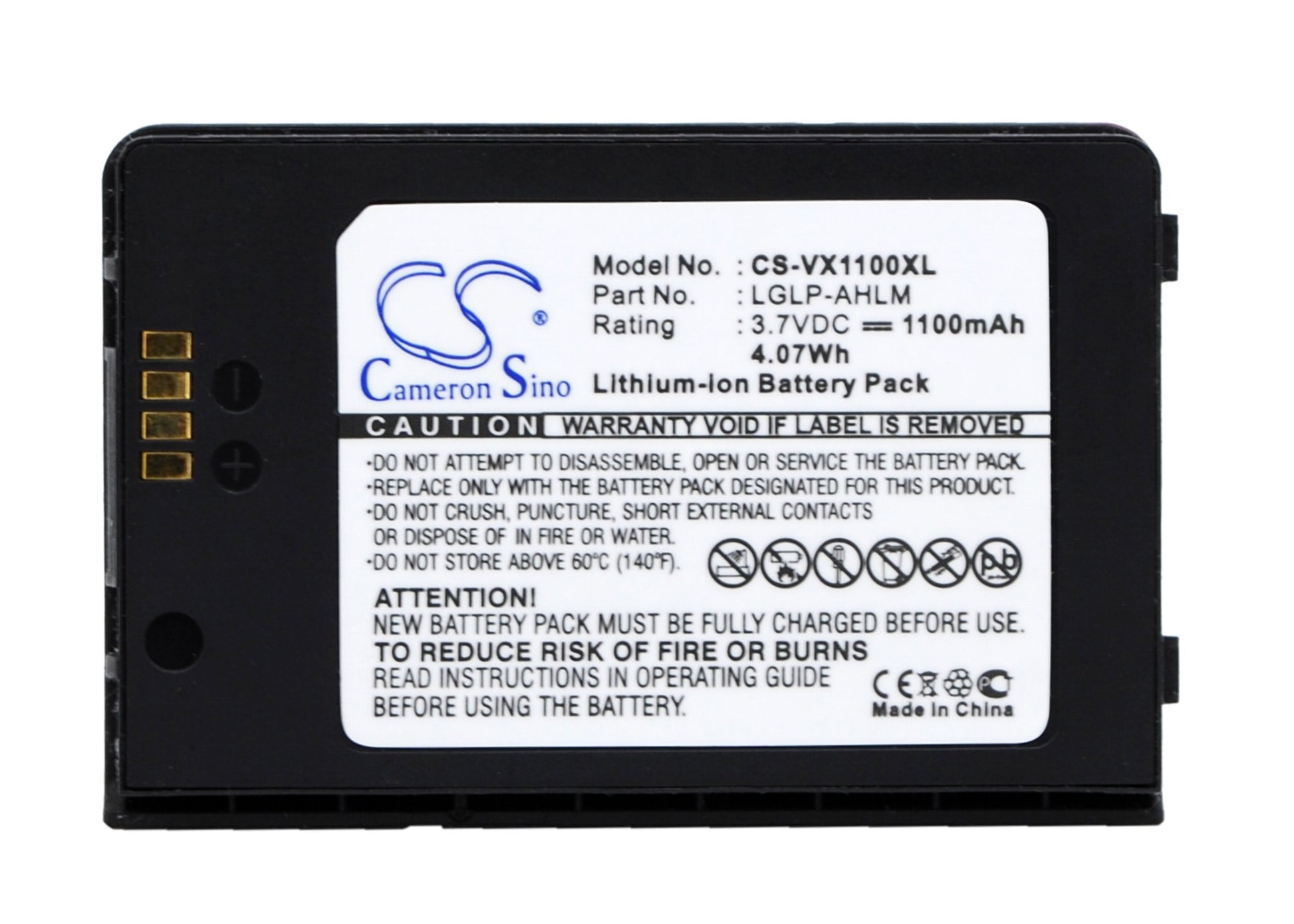 Replacement Battery for LG VX11000 – Mobile, SmartPhone – 1100mAh / 3.7V - image 1
