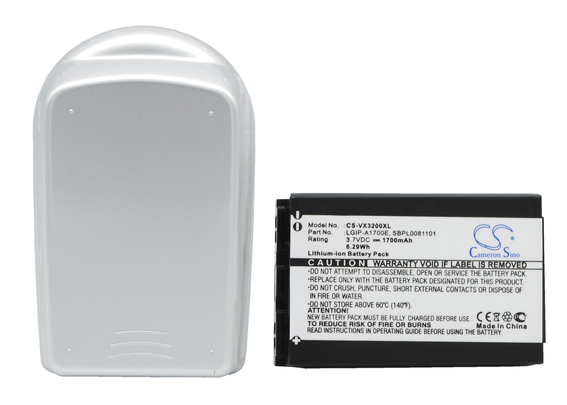 Replacement Battery for LG VX3200 – Mobile, SmartPhone – 1700mAh / 3.7V - image 1