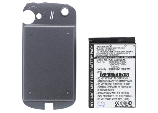 Replacement Battery for HTC | Sprint | Verizon | AudioVox P4000 – Mobile, SmartPhone – 2600mAh / 3.7V - image 1