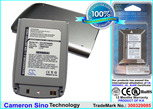 Replacement Battery for LG VX7000 – Mobile, SmartPhone – 1000mAh / 3.7V - image 1