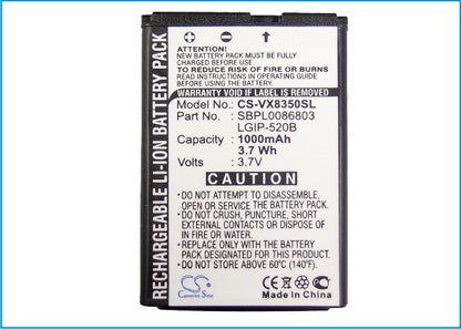Replacement Battery for MetroPCS  MN180 – Mobile, SmartPhone – 800mAh / 2.96Wh / 3.7V