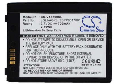 Replacement Battery for LG VX8500 – Mobile, SmartPhone – 700mAh / 3.7V - image 1