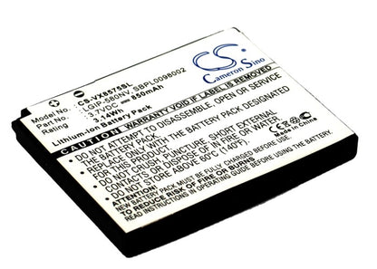 Replacement Battery for LG VX8575 – Mobile, SmartPhone – 850mAh / 3.7V - image 1