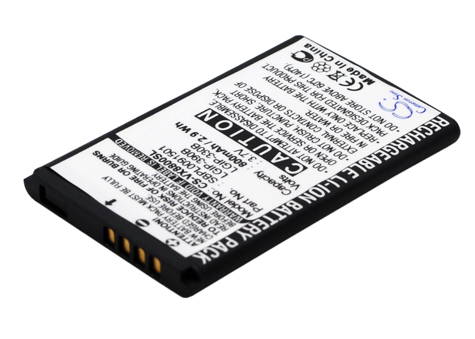 Replacement Battery for LG VX8800 – Mobile, SmartPhone – 800mAh / 3.7V - image 2