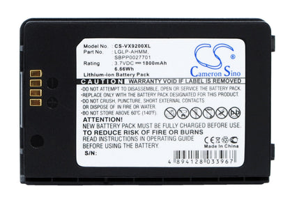 Replacement Battery for LG VX9200 – Mobile, SmartPhone – 1800mAh / 3.7V - image 1