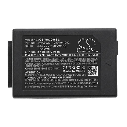 Replacement Battery for Zebra | Motorola | Pantone | Psion | Teklogix WorkAbout Pro 4 – Barcode Scanner – 2000mAh / 3.7V