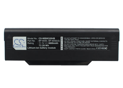 Replacement Battery for Fujitsu | NEC | BenQ | WinBook | Packard Bell | Medion | Mitac Amilo M1420 – Notebook, Laptop – 6600mAh / 11.1V - image 1