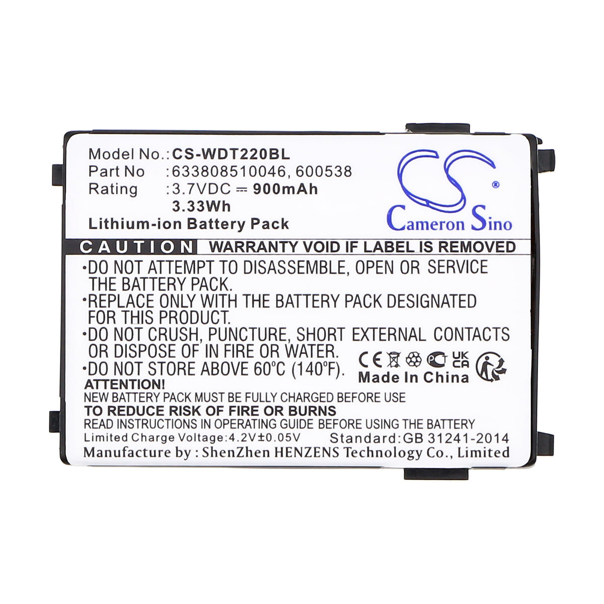 Replacement Battery for Unitech | Wasp | Falcon | Datalogic | PSC PT630 – Barcode Scanner – 900mAh / 3.7V