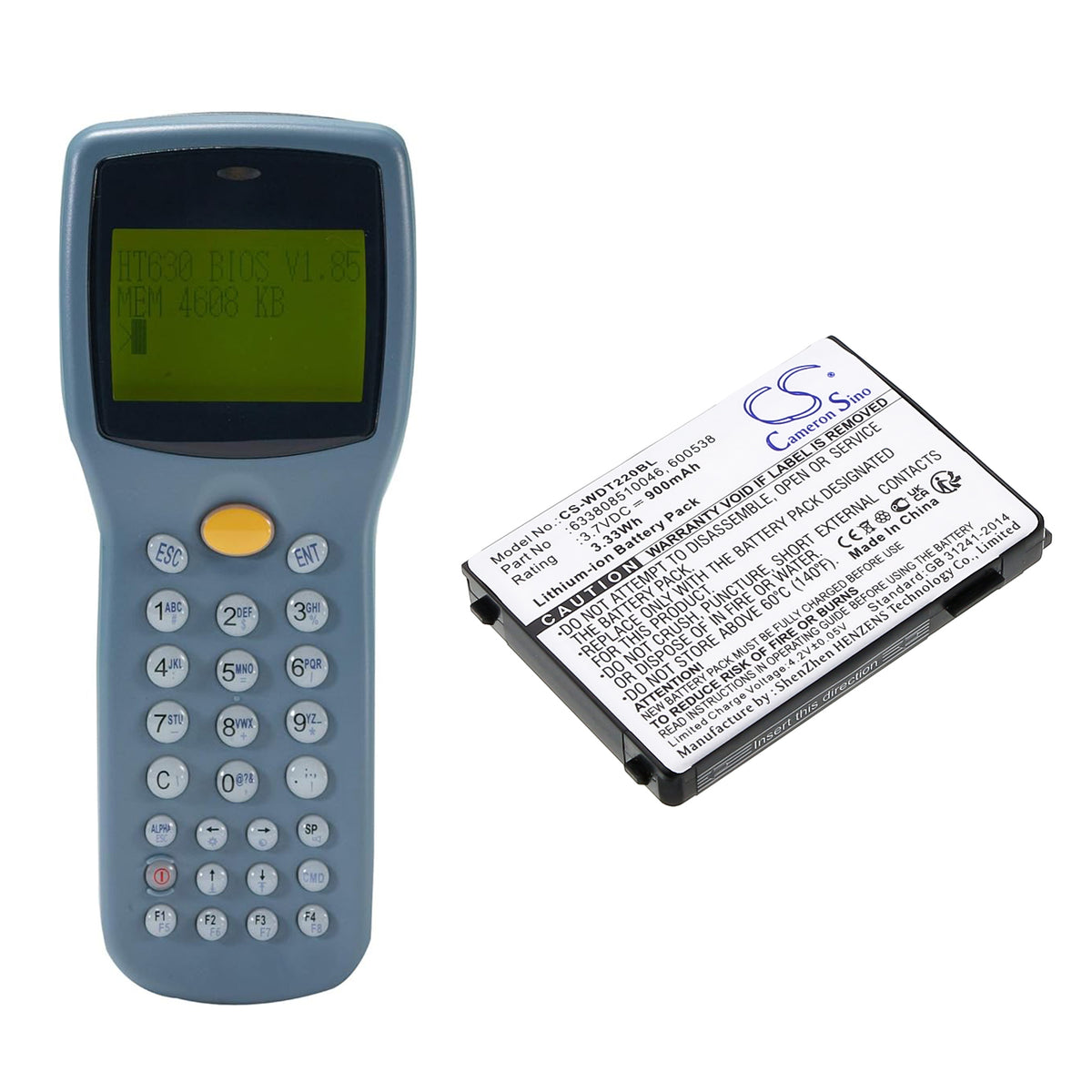 Replacement Battery for Unitech | Wasp | Falcon | Datalogic | PSC PT630 – Barcode Scanner – 900mAh / 3.7V