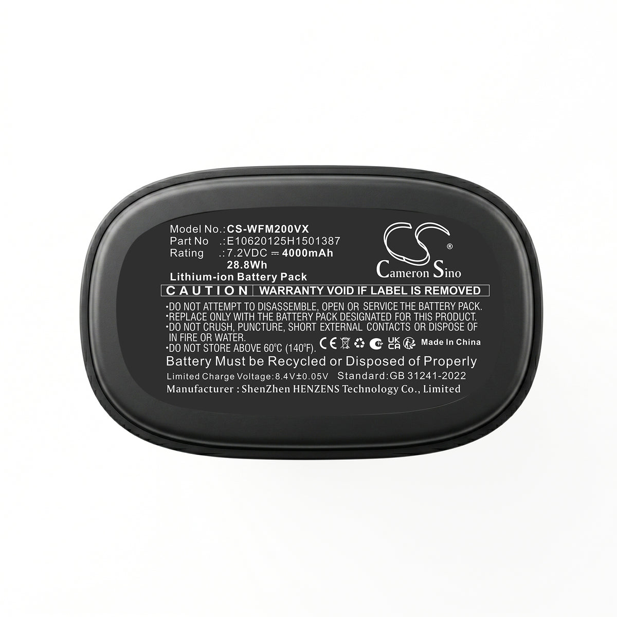 Replacement Battery for WoLFBOX MegaFlow 200B – Vacuum – 4000mAh / 7.2V