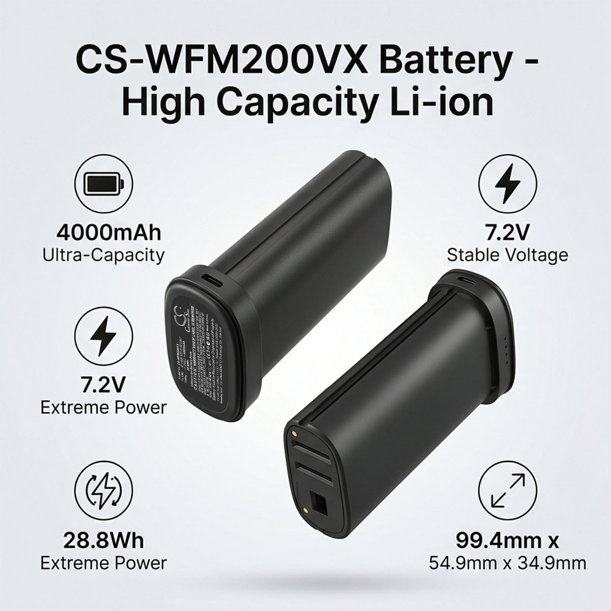 Replacement Battery for WoLFBOX MegaFlow 200B – Vacuum – 4000mAh / 7.2V