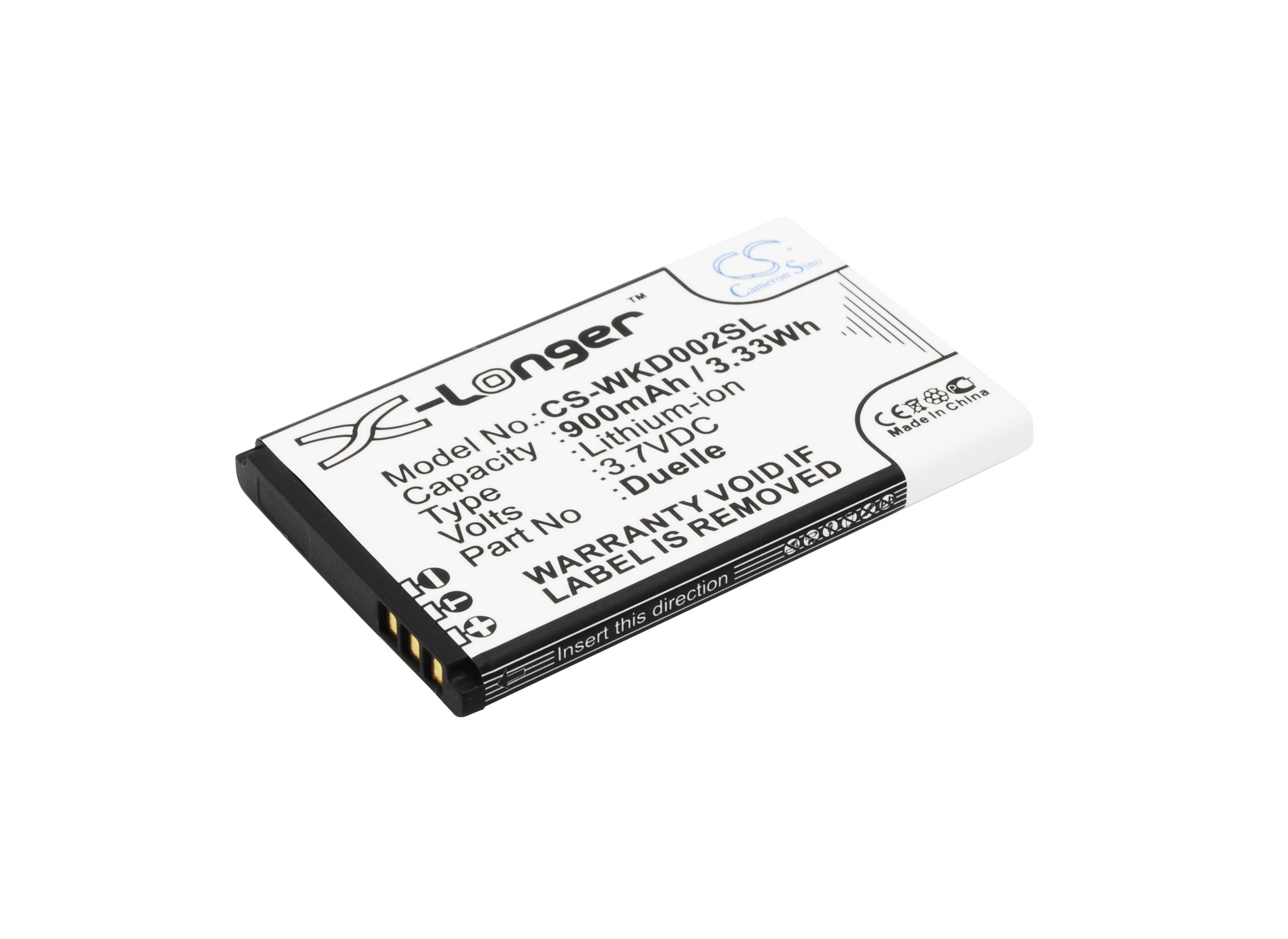 Replacement Battery for Wiko DuElle – Mobile, SmartPhone – 900mAh / 3.7V - image 1