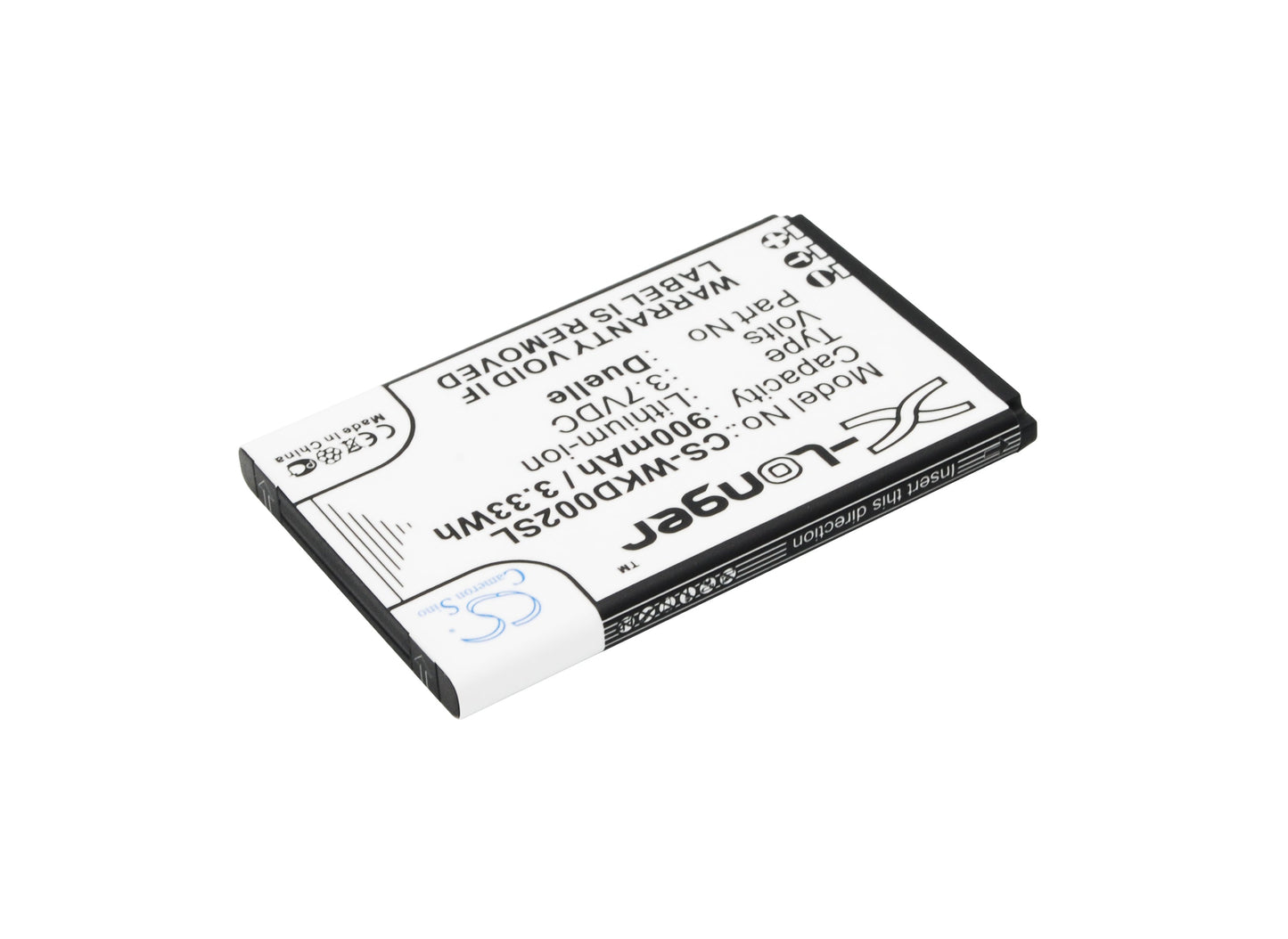 Replacement Battery for Wiko  DuElle – Mobile, SmartPhone – 900mAh / 3.33Wh / 3.7V