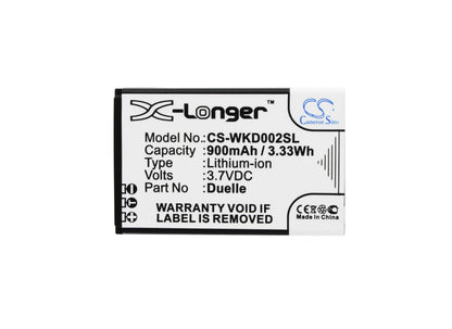 Replacement Battery for Wiko  DuElle – Mobile, SmartPhone – 900mAh / 3.33Wh / 3.7V