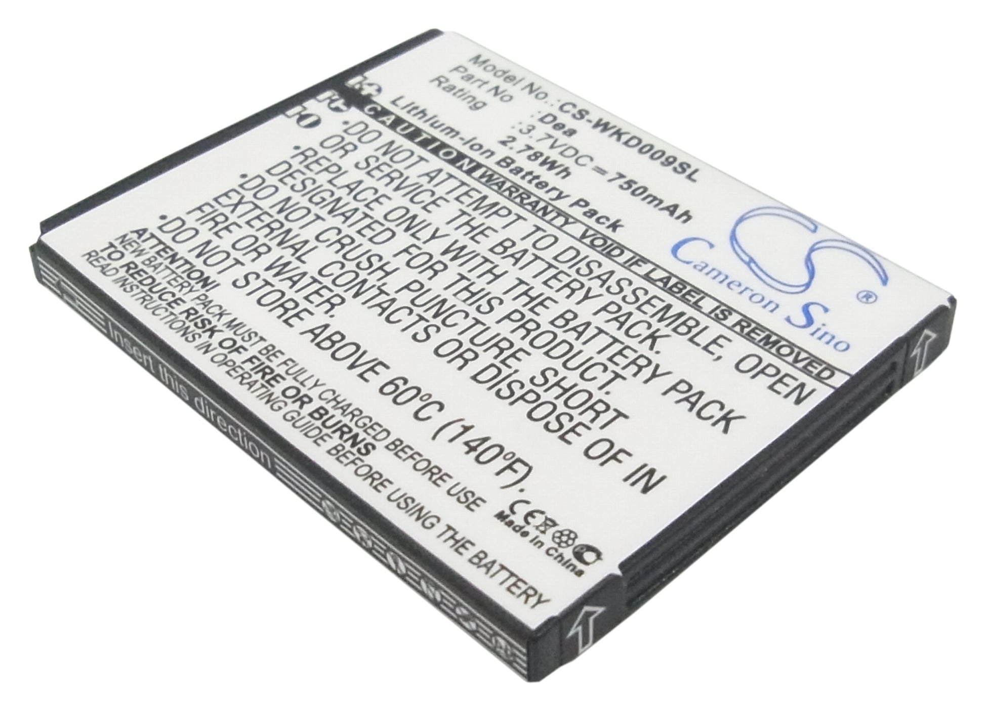 Replacement Battery for Wiko DEA – Mobile, SmartPhone – 750mAh / 3.7V - image 1