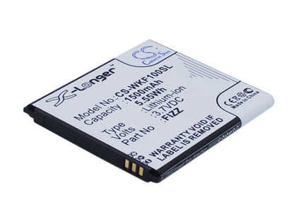 Replacement Battery for Wiko  Fizz – Mobile, SmartPhone – 1500mAh / 5.55Wh / 3.7V