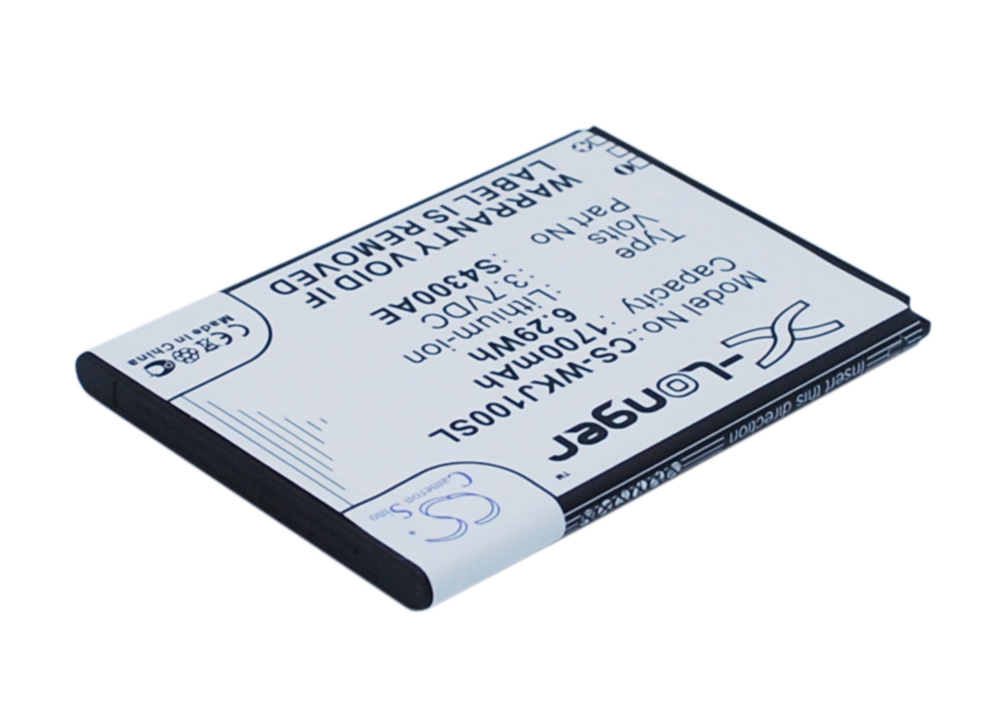 Replacement Battery for Wiko  Jimmy – Mobile, SmartPhone – 1700mAh / 6.29Wh / 3.7V