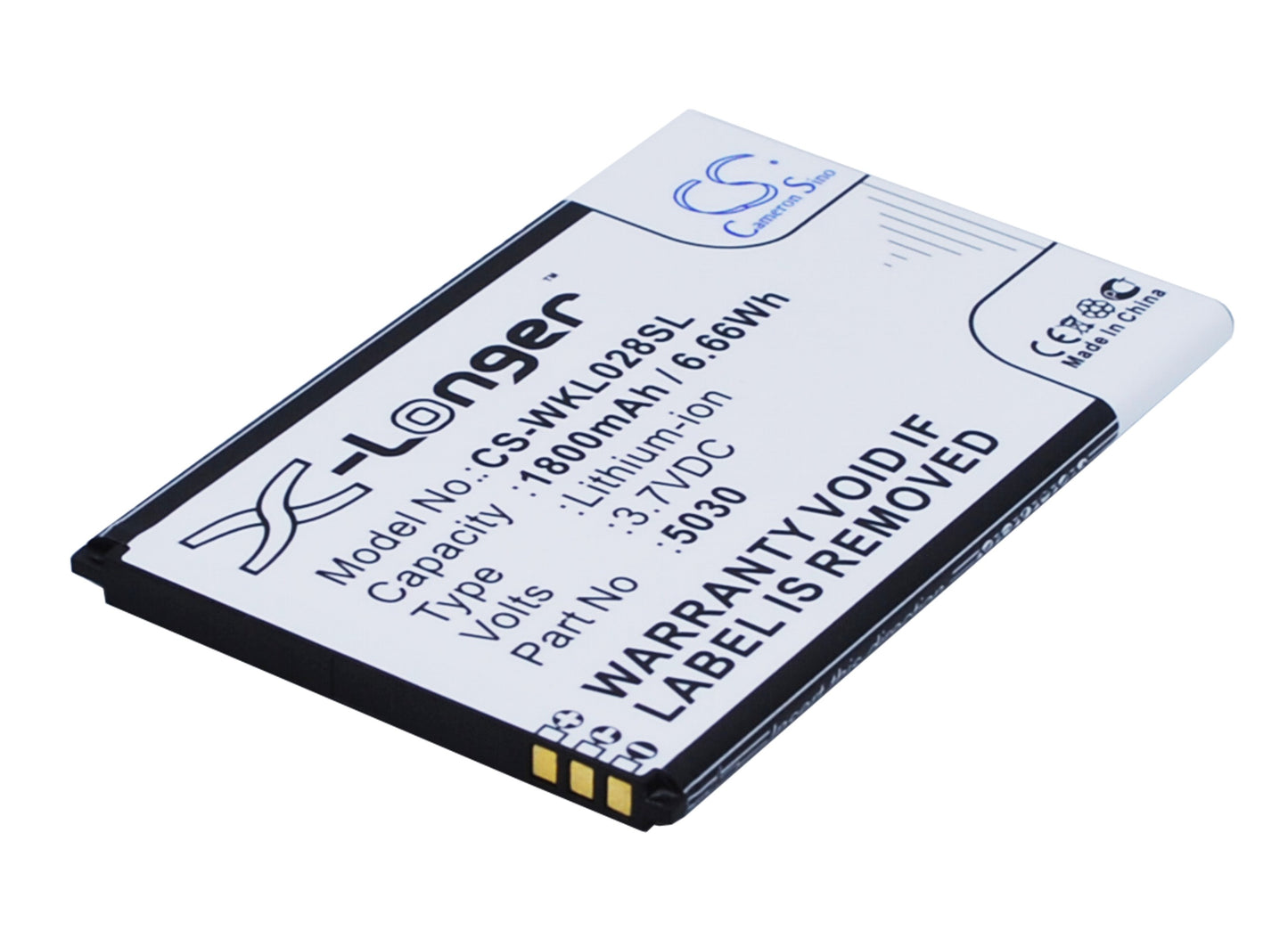 Replacement Battery for Wiko LENNY 2 – Mobile, SmartPhone – 1800mAh / 3.7V - image 1