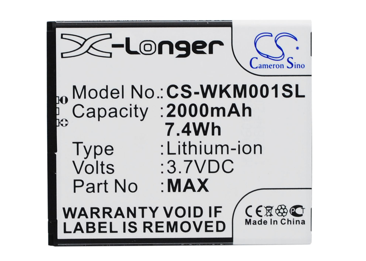 Replacement Battery for Biackphone | Explay | Wiko BP1 – Mobile, SmartPhone – 2000mAh / 3.7V - image 1