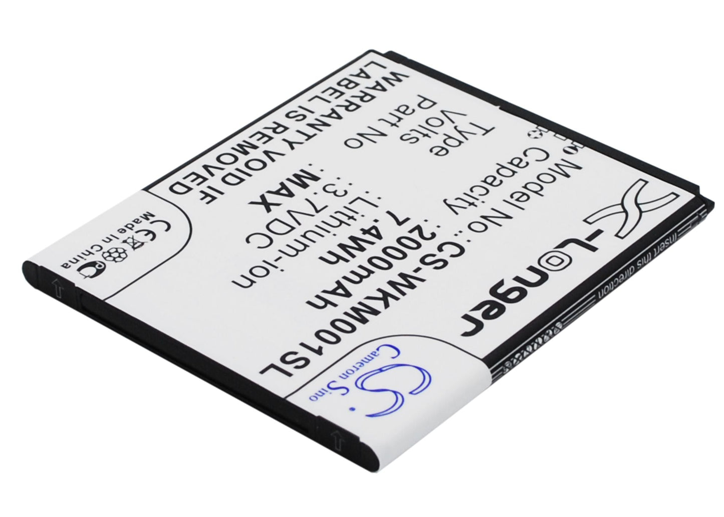 Replacement Battery for Wiko  Rainbow 4G – Mobile, SmartPhone – 2000mAh / 7.40Wh / 3.7V