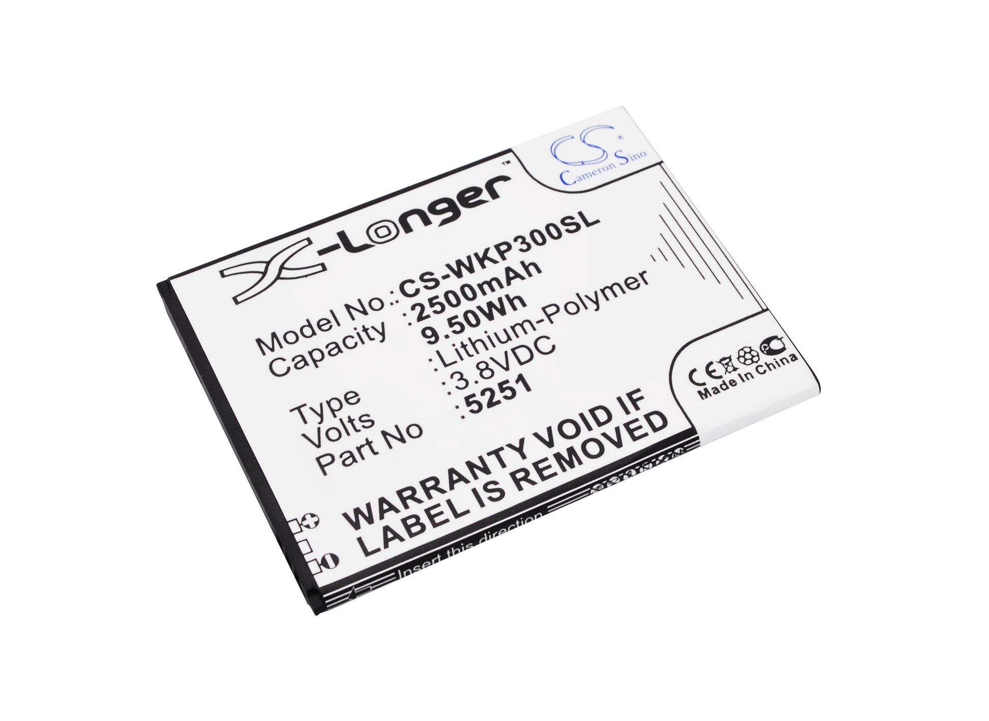 Replacement Battery for Wiko Pulp 3G – Mobile, SmartPhone – 2500mAh / 3.8V - image 1