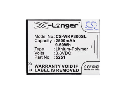 Replacement Battery for Wiko  Pulp 3G – Mobile, SmartPhone – 2500mAh / 9.50Wh / 3.8V