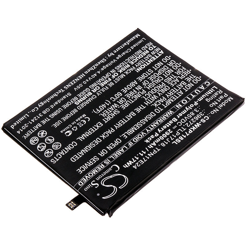 Replacement Battery for Wiko  Upulse – Mobile, SmartPhone – 2900mAh / 11.17Wh / 3.85V