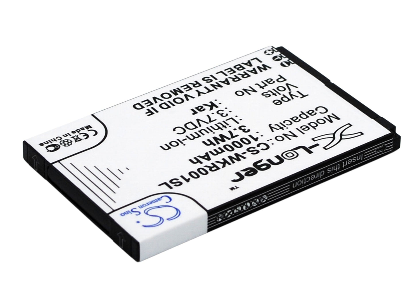 Replacement Battery for Wiko  FiJi – Mobile, SmartPhone – 1000mAh / 3.70Wh / 3.7V