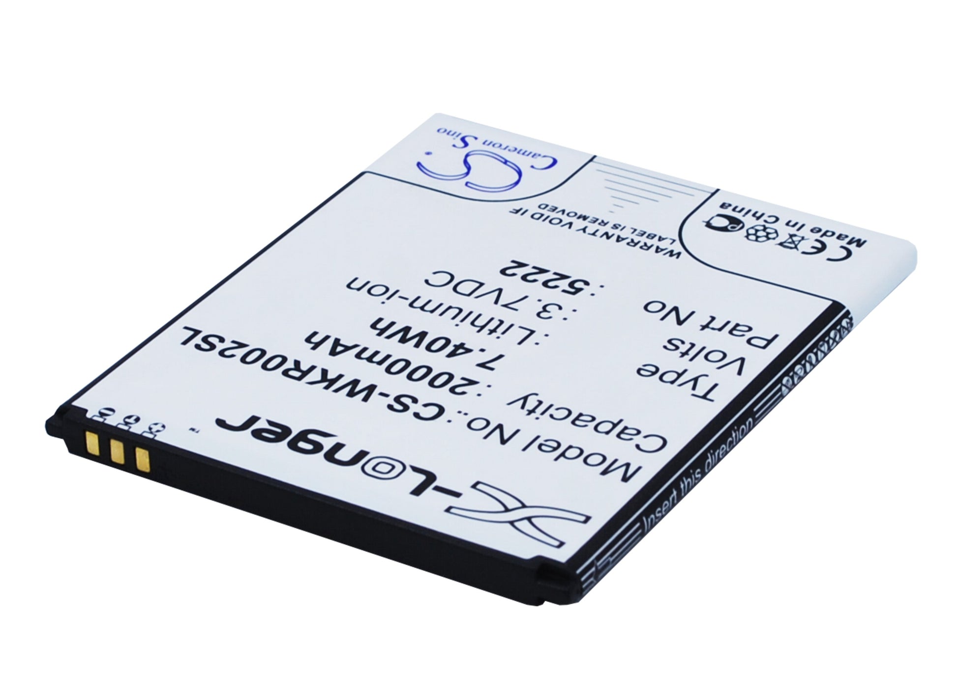 Replacement Battery for Wiko Rainbow Jam – Mobile, SmartPhone – 2000mAh / 3.7V - image 1